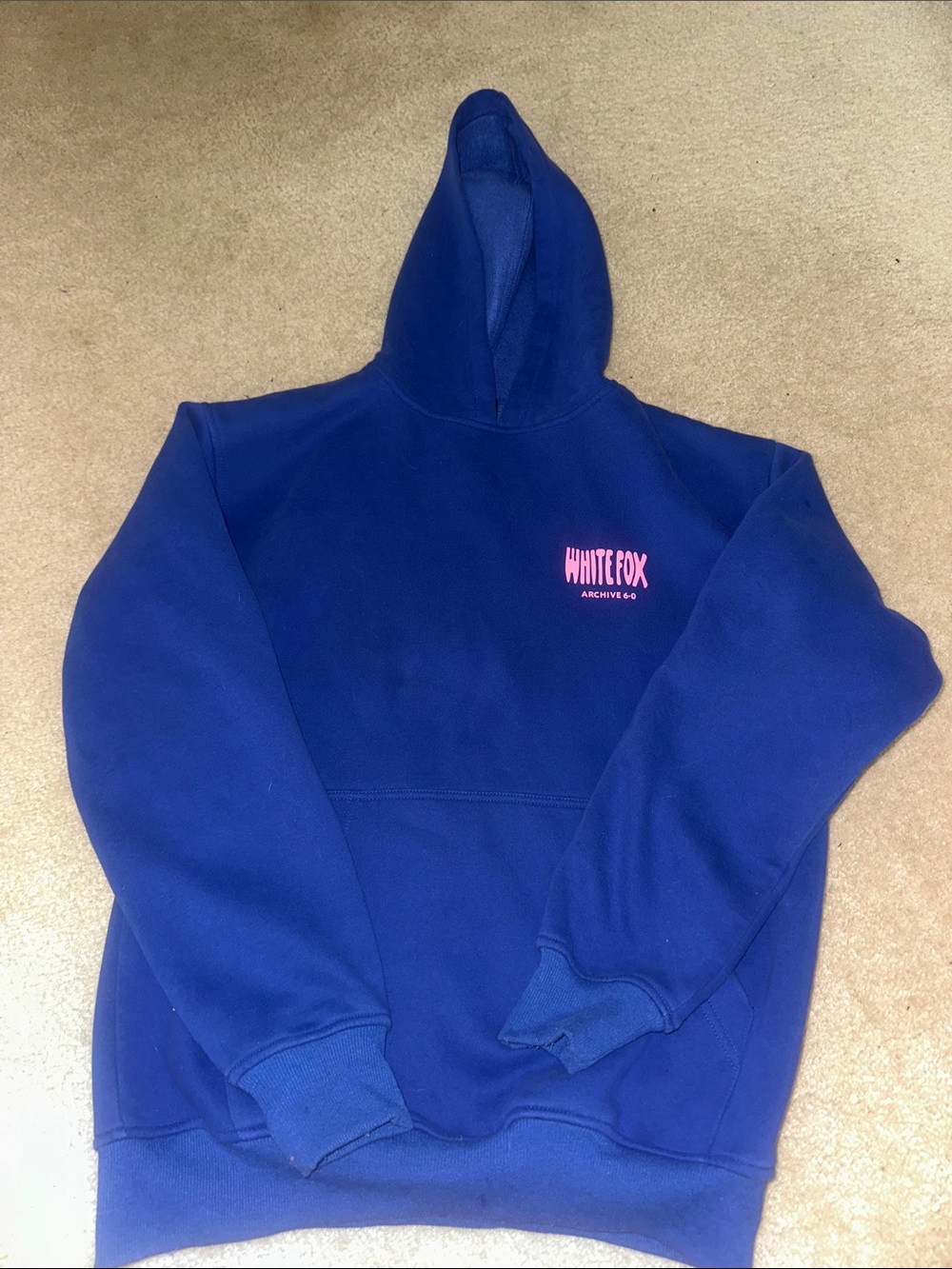 White fox Navy Blue Pullover Hoodie